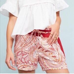 Hei Hei Anthropologie Rory Floral Paisley Pocket Casual Shorts Size Large
